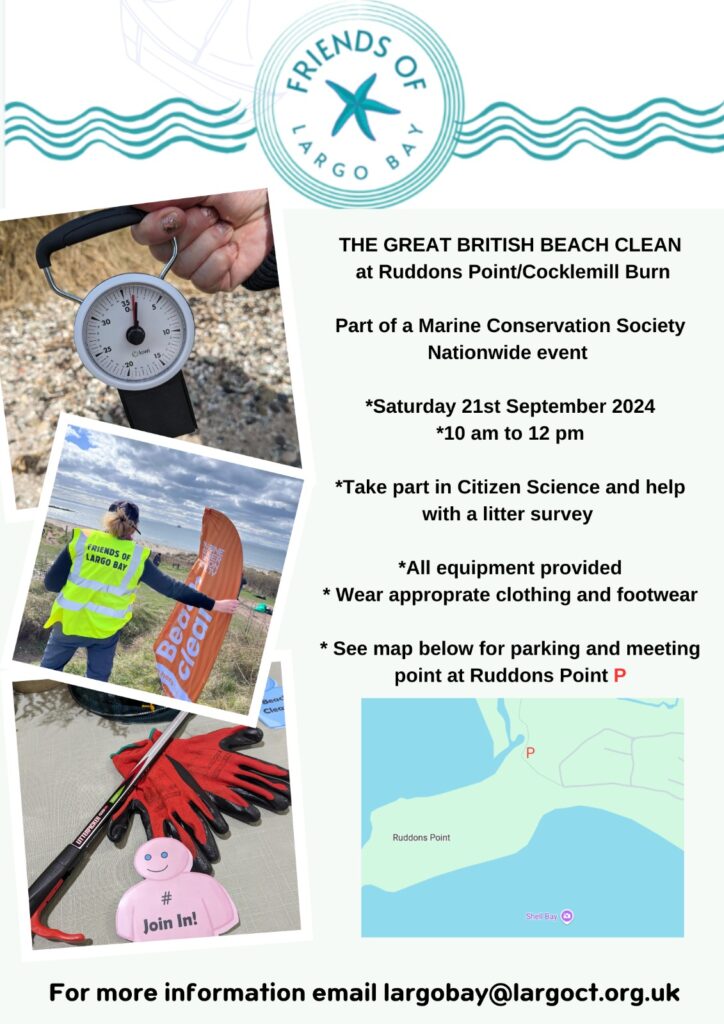 The Great British Beach Clean on Largo Bay